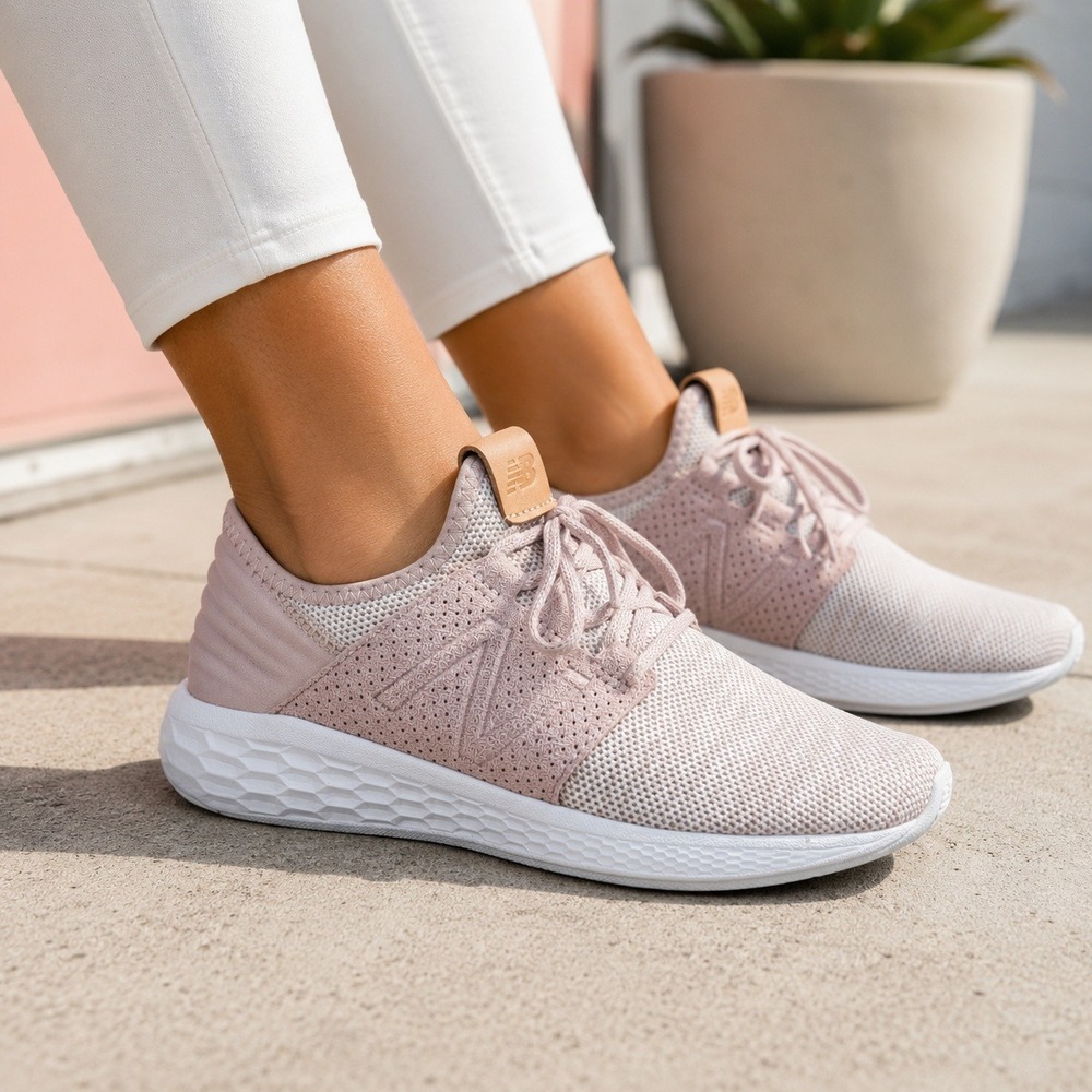 New Balance Fresh Foam Cruz v2 Knit Running Shoes Blush Pink Sneakers Women's 7